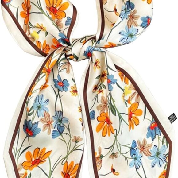 Accessories - 59" Mulberry Silk Like Head Scarf Women's Fashion Square Neck Satin Scarfs for B